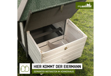 My Animal Hühnerstall MH-19 aus Kiefernholz für 3-4 Hühner mit Nistkasten – Bild 1 von 2