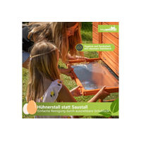 Produktbild von My Animal Kleintierstall Hühnerstall XXL aus Holz in Braun mit zwei Stockwerken für bis zu 8 Hühner