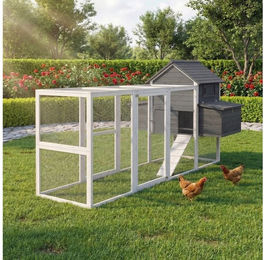My Animal Kleintierstall Hühnerstall XXL für bis zu 8 Hühner aus Holz mit zwei Stockwerken – Bild 1 von 3