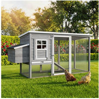 Produktbild von My Animal Kleintierstall MH-04 aus Kiefernholz für Hühner und Wachtel in Grau und Natur