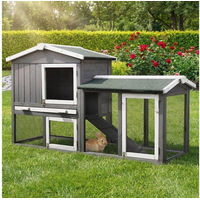 Produktbild von My Animal Kleintierstall XXL MH-03 aus Holz mit 2 Etagen und Freilauf für Kaninchen wetterbeständig