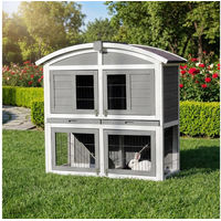 Produktbild von My Animal Kleintierstall XXL MH-33 aus Holz für Kaninchen mit 2 Etagen und wetterbeständigem Doppelstockhaus