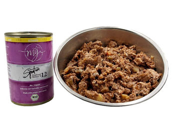 My Bio Hundefutter Nassfutter Schwein mit Kartoffel und Karotte 410g - 410 g – Bild 1 von 3