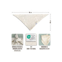 Produktbild von my STITCHERY Hundehalstuch aus Musselin Baumwolle Beige mit Oeko-TEX Standard 100 für kleine und mittlere Hunde