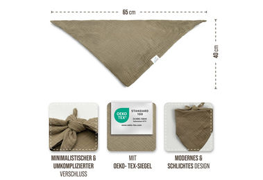 my STITCHERY Hundehalstuch aus Musselin mit Namensbestickung Oeko-TEX Standard 100 für kleine und mittlere Hunde - 1 Stk. – Bild 1 von 12