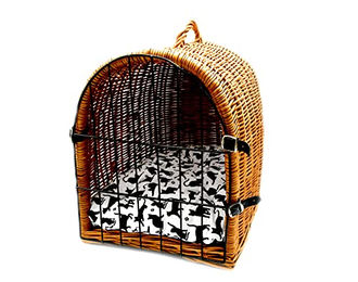 MyBer Katzentransportbox aus Weide in Braun mit Verschluss – Bild 1 von 8