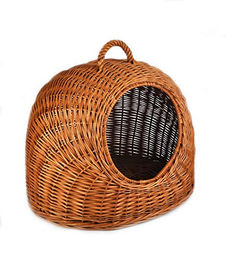 MyBer Weidenkorb geflochten als Katzenhöhle und Hundekorb für Katzen und Hunde in Natur Braun - 50 cm – Bild 1 von 4
