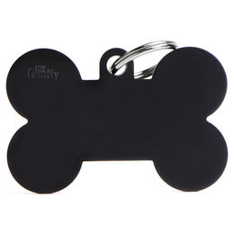 MyFamily Anhänger Basic XL Knochen aus Aluminium schwarz 48x31 mm – Bild 1 von 4