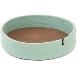 Produktbild von myfelt Hundekorb Inlay aus Filz in Türkis und Braun Größe Groß 60 x 16 cm