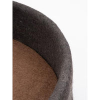 Produktbild von myfelt Kuno Hundekorb aus Schurwolle Anthrazit mit braunem Inlay Größe S
