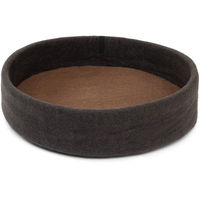 Produktbild von myfelt Kuno Hundekorb aus Schurwolle für Riesenrassen in Anthrazit mit braunem Inlay 60 x 16 cm