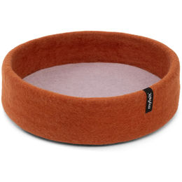 myfelt Lora Katzenkorb aus Schurwolle mit Inlay in Rot und Lila 40 x 13 cm – Bild 1 von 5