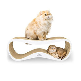 myKotty Design Kratzbank LUI Kratzbrett aus Wellpappe für Katzen in Weiß 75x25x26 cm – Bild 1 von 6