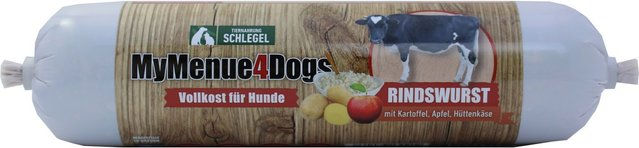 Produktbild von MyMenue4Dogs Hundefutter Rindswurst Sensitive mit hohem Fleischanteil 800g