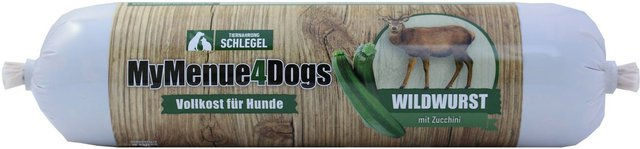 Produktbild von MyMenue4Dogs Hundefutter Wildwurst Hypoallergen mit hohem Fleischanteil 800g