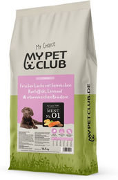 MyPetClub Getreidefreies Hypoallergenes Welpen & Junior Trockenfutter mit Lachs 8 kg – Bild 1 von 4