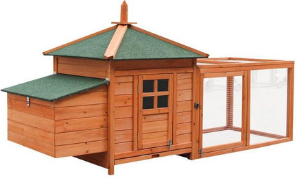 MyPets BruKa Agnes Premium Hühnerstall aus Holz in Braun für Geflügel – Bild 1 von 5