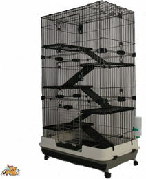 MYPETS Kleintierkäfig Nagervoliere XXL in Schwarz aus Draht – Bild 1 von 5