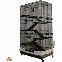 Produktbild von MYPETS Kleintierkäfig Nagervoliere XXL in Schwarz aus Draht