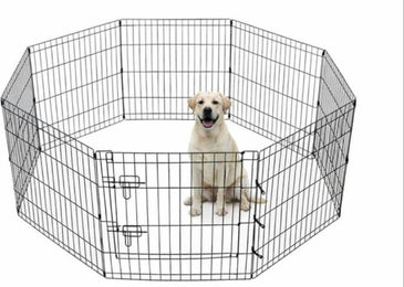 MYPETS Laufstall für Hunde aus Draht in Schwarz – Bild 1 von 5
