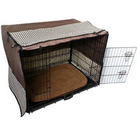 Produktbild von MYPETS Tiertransportbox Komplettset für Hunde aus Polyester wasserdicht in Braun und Weiß