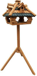 MYPETS Vogelhaus ALPENFLAIR aus Holz mit Ständer in Braun – Bild 1 von 5