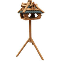 Produktbild von MYPETS Vogelhaus ALPENFLAIR aus Holz mit Ständer in Braun