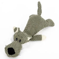 Produktbild von mypfote.com Robustes Hundespielzeug Wolf aus Nylon mit Quietschfunktion in Grau