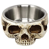 Produktbild von MystiCalls by Mayer Chess Futternapf Totenkopf beige klein Futterschüssel für Hunde und Katzen