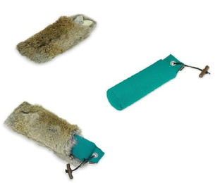 Produktbild von Mystique Dummy Set mit Kaninchenfell Überzug und Standard Dummy in Grün 500g