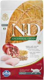 Produktbild von N&D Cat Ancestral Grain Adult Katzenfutter Huhn & Granatapfel 2 x 5 kg mit hohem Fleischanteil - 2 x 5 kg