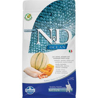 Produktbild von N&D Kitten Getreidefreies Trockenfutter mit Kabeljau, Garnele, Kürbis und Melone 1,5kg - 1,5 kg
