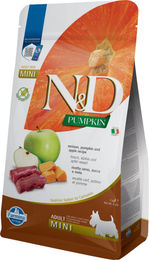 N&D Pumpkin Hundefutter Hirsch und Hering Sensitive Getreidefrei Adult Small Breed 2 kg – Bild 1 von 1