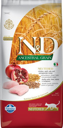 Produktbild von N&D Cat Ancestral Grain Neutered mit Huhn & Granatapfel - 2 x 5 kg