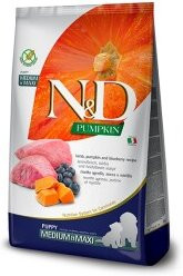 Produktbild von N&D Farmina Pumpkin Medium/Maxi Puppy Lamm - 2 x 12 kg