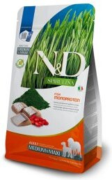 Produktbild von N&D Farmina Spirulina Medium/Maxi Adult Hering - 2 x 7 kg
