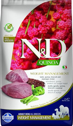 Produktbild von N&D Quinoa Dog Weight Management Lamm, Brokkoli und Spargel