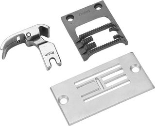 Produktbild von Nähnadelplatte Edelstahl Stark Einfache Montage Nadelplattenersatz mit Nähfuß