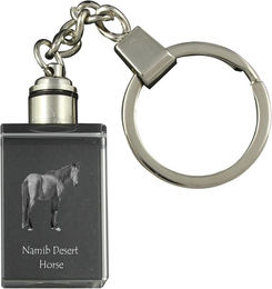 Produktbild von Namib Desert Horse - Crystal pendant with photo of a horse, illuminated pendant, unique gift by Art-Dog brand transparent