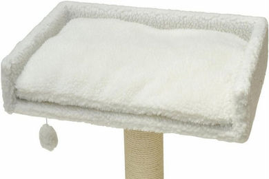 Produktbild von nanook Ersatz-Kratzbaumstamm Liegemulde mit Kissen weiß Teddyfell 60 cm