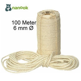 nanook Ersatz-Kratzbaumstamm Sisalseil Natur 6 mm - 100 m – Bild 1 von 8