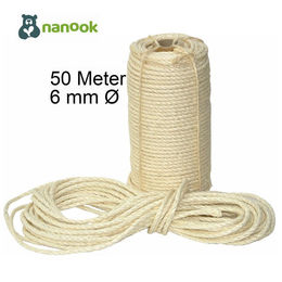 nanook Ersatz-Kratzbaumstamm Sisalseil Natur 6 mm - 50 m – Bild 1 von 8
