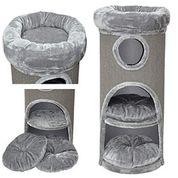 Produktbild von nanook Katzen Kratztonne Kratzbaum grau