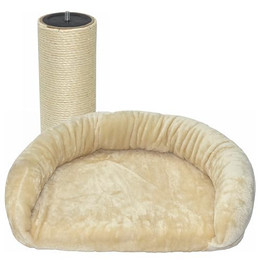 Produktbild von nanook Katzen Liegeplatz XL mit Kratzstamm beige