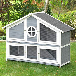 Produktbild von nanook Kleintierkäfig Hasenstall Momo grau