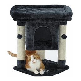 Produktbild von nanook Kratzbaum Katzen Kratzbaum 61 cm grau mit großem Liegeplatz und Katzenhöhle