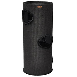 Produktbild von nanook Kratztonne Kratzbaum Oskar XXL mit 3 Höhlen und Spielball schwarz