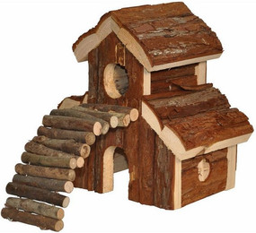 Produktbild von nanook Nagerhaus Kleintierhaus aus Holz doppelstöckig
