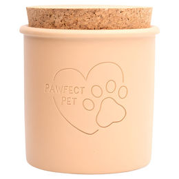 Produktbild von napani Keramikdose apricot mit Korkdeckel, Fassungsvermögen: 1 Liter