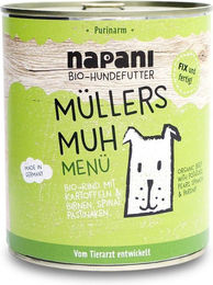 Produktbild von napani Nassfutter-Menü Müllers Muh 800 g
